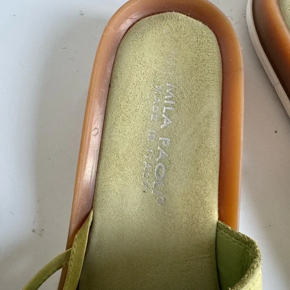 Mila Paoli Leather Slide Slip on’ Sandals. Size 9 - Picture 11 of 11